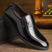 新款 皮鞋 男鞋 2025冬季 透气商务正装 男士 真皮休闲软皮软底上班鞋 子