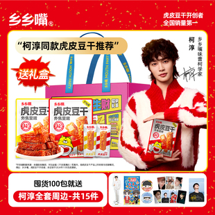 年货外焦里嫩香辣湖南特产辣条 乡乡嘴虎皮豆干礼盒装 礼盒装