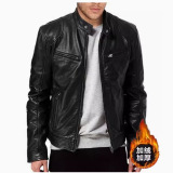 外贸冬季商务绅士加绒加厚PU皮衣立领修身皮外套JRPY31P60，男装皮衣，星座1217-1