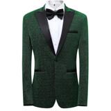 男士歌手闪亮修身正装西服外套婚礼演出主持礼服伴郎西装X55P100，男装西服套装，星座1217-1