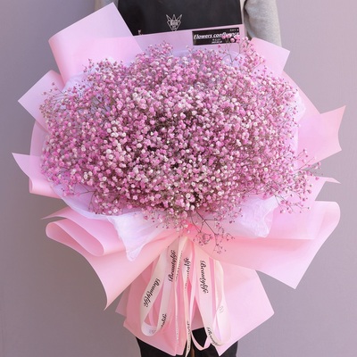 大连鲜花满天星花束中山西岗沙河口区送花