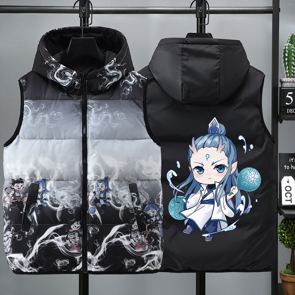 双面穿马甲男秋冬青少年羽绒棉背心坎肩学生大童加厚保暖马夹外套,男装,背心,淘宝优惠券,粉丝福利购,淘宝优惠卷