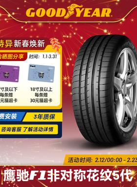固特异轮胎 225/45R17 91Y 鹰驰F1 非对称花纹5代  AO FP