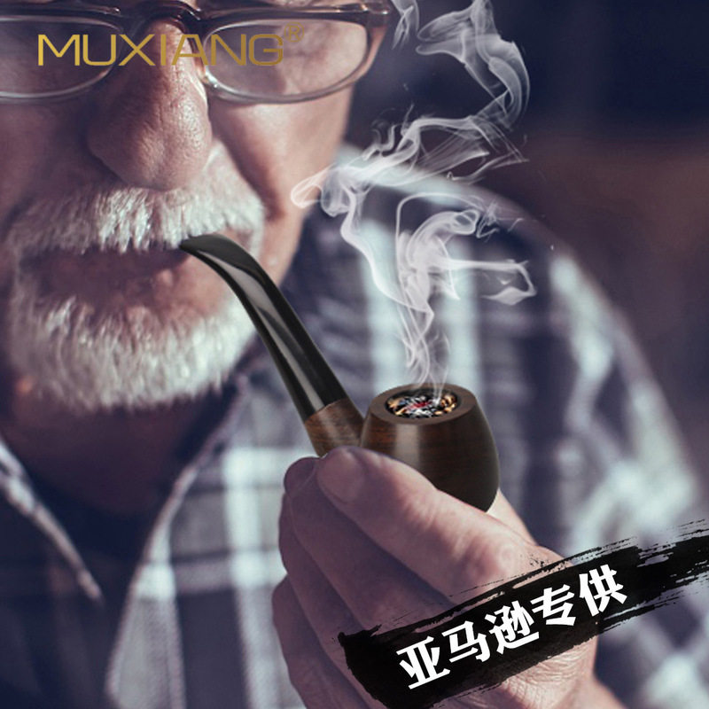 烟斗男士实木雕刻石楠木烟锅老式锅复古便携旱烟专用烟丝配件过滤_虎窝淘