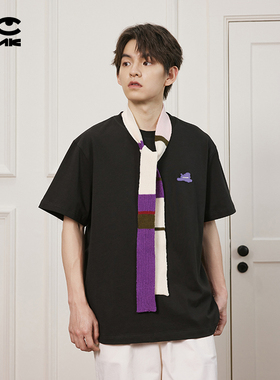 CONKLAB32支260克双纱面料起飞小羊基础款短袖男纯色情侣装T恤潮