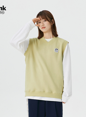 conklab可可羊章仔无袖V领背心马甲男春秋季休闲宽松潮牌情侣外套