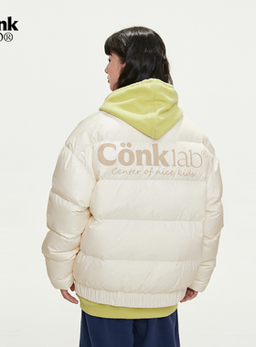conklab2022新款韩版立领logo基础羽绒服国潮情侣加厚宽松外套冬