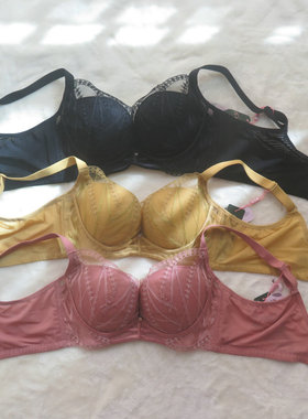 正品芭彩舒文胸罩140601 AB通杯三排扣中厚聚拢型内衣软钢圈