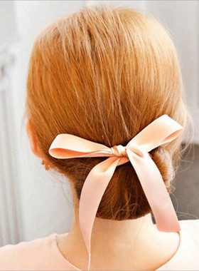 日韩蝴蝶结新款盘发器丸子头花苞头饰品发饰盘发造型工具神器发绳