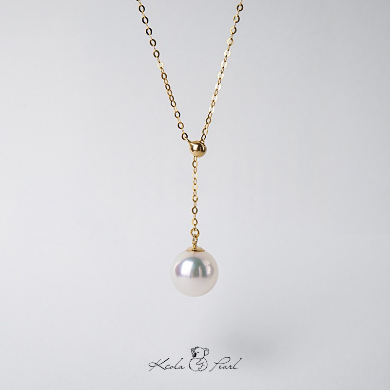 日本akoya海水珍珠18k项链锁骨链