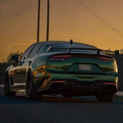 斯汀格尾翼ABS烤漆免打孔碳纤纹