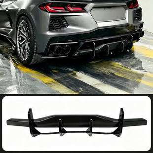 适用于科尔维特2020 - 2024 Corvette C8 后唇运动扰流板大包围