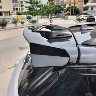 两厢车通用尾翼 2厢SUV改装通用加长款尾翼suv打孔车顶运动定风翼