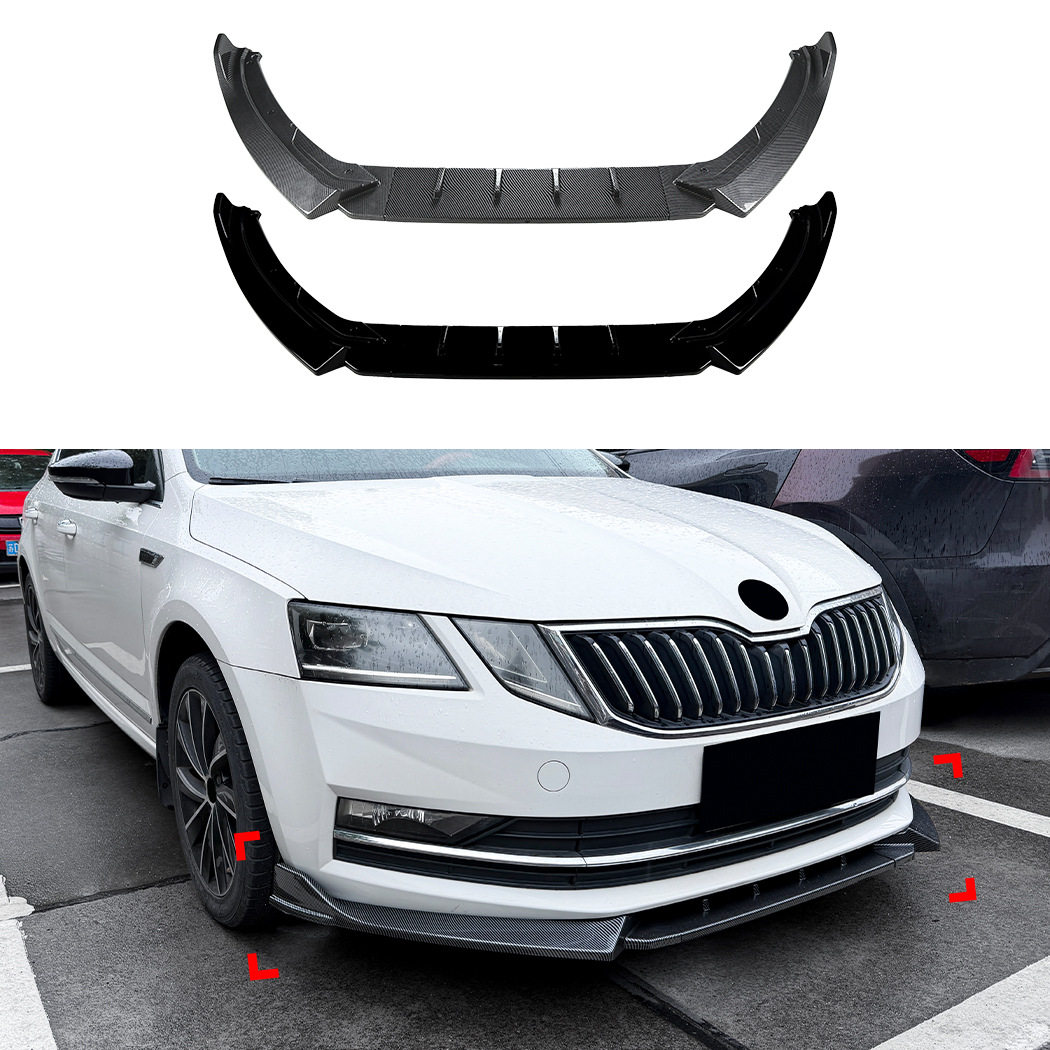 适用斯柯达明锐Octavia MK3.5 2018-20前唇前铲扰流板小包围改装
