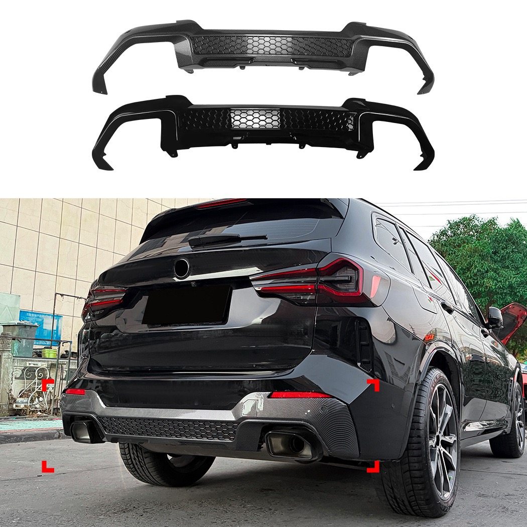 X3汽车后唇ABS烤漆碳纤纹