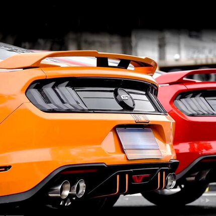 15-24款福特野马专用尾翼 Mustang改装GT原厂打孔粘贴款abs定风翼