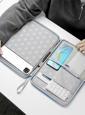 平板包适用于iPadPro保护套第9九代11寸防弯带键盘10.9 12.9寸收纳包PadAir5 iPadmini6 8.3迷你带笔槽内胆包