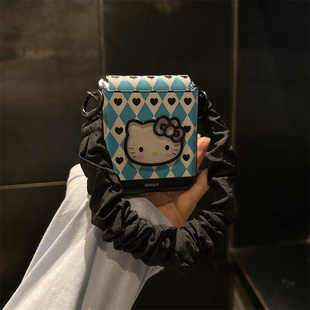 菱格爱心凯蒂适用小米mix2手机壳三星Zflip7华为Pocket折叠荣耀OPPO PuraX保护套5 FindN3摩托罗拉razr60新款