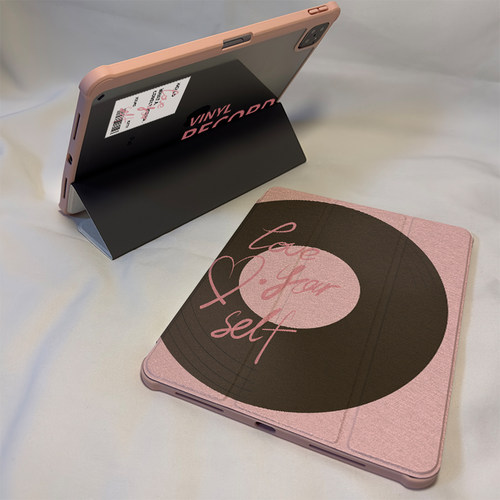 粉色碟片iPad亚克力保护壳