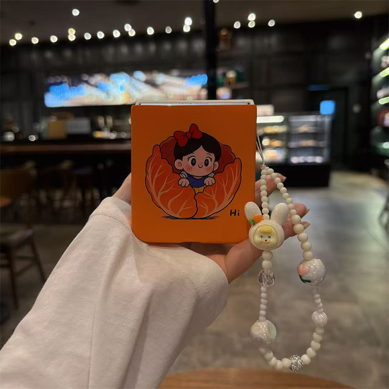 撞色包菜公主折叠屏手机壳