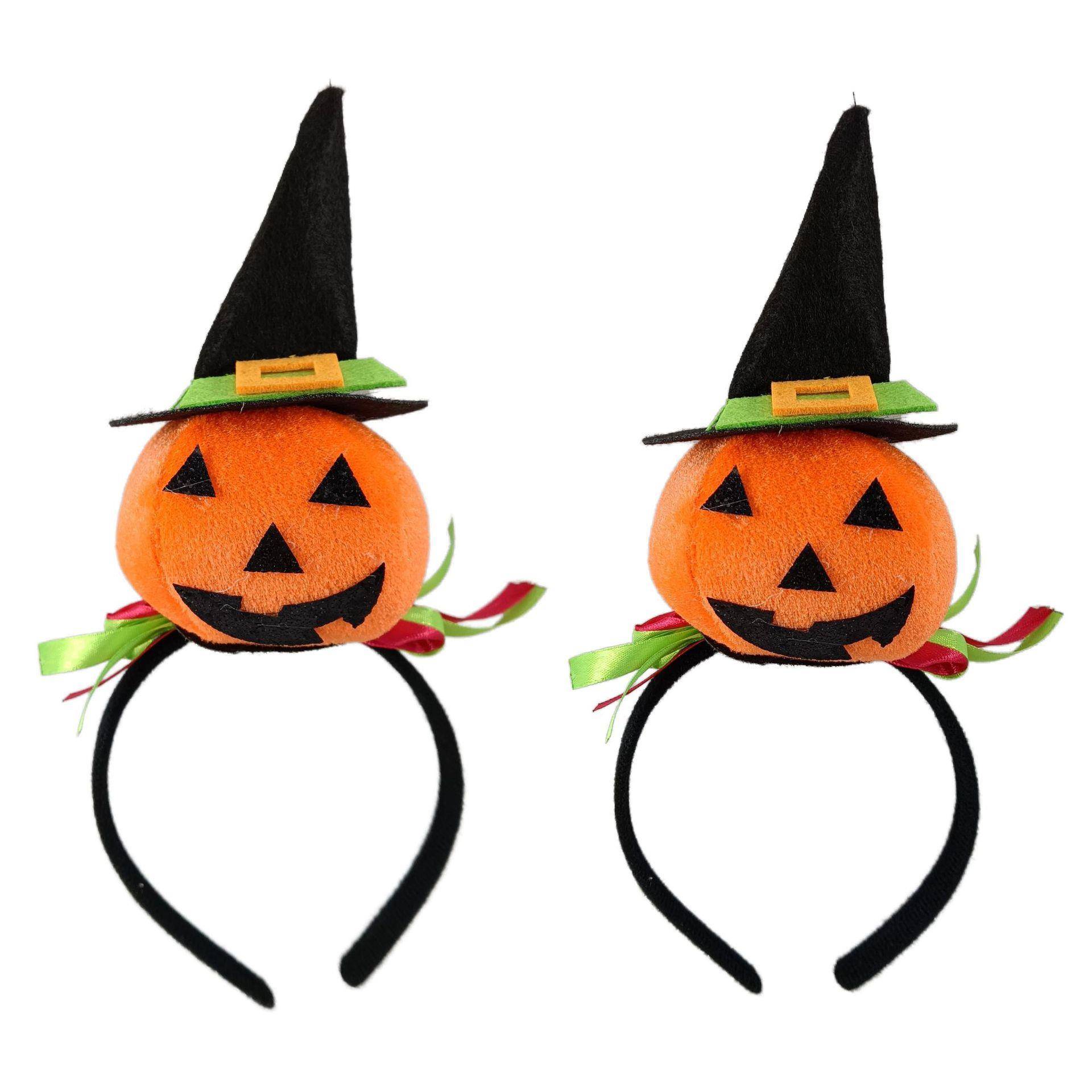 万圣节巫婆帽南瓜头饰发箍儿童可爱派对发饰鬼节南瓜