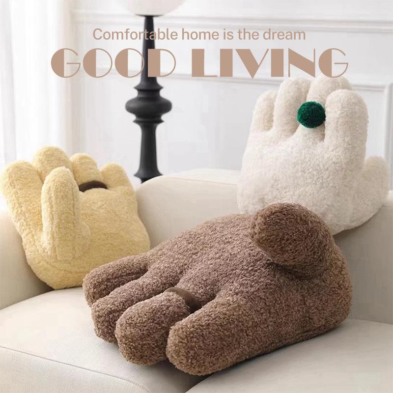 北欧风手掌抱枕Marry Me创意仿真五指异形纯色客厅沙发靠垫抱枕