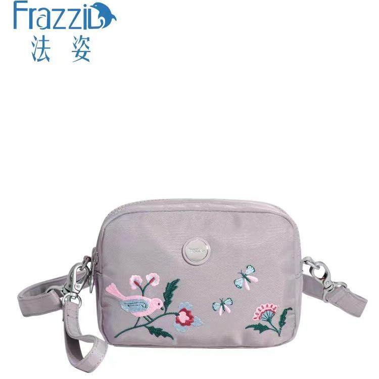 法姿休闲小斜挎女新款尼龙刺绣包
