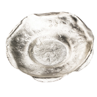 手打锡制茶杯垫 禅意手工锡茶托 功夫茶道配件防滑杯托防烫隔热垫