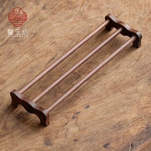 轻奢北美黑胡桃木茶杯架茶碗倒扣沥水架桌晾杯架茶茶具收纳置物架