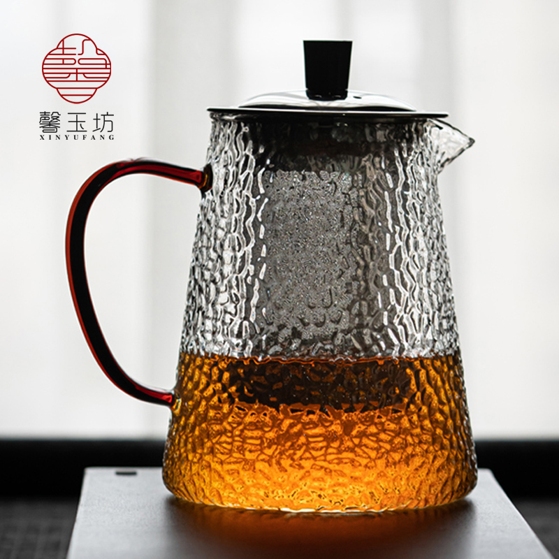 馨玉坊耐高温烧煮细密玻璃茶壶