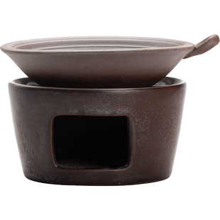 馨玉坊日式温茶炉复古陶瓷暖茶器蜡烛加热茶壶底座烤茶炉酒精炉