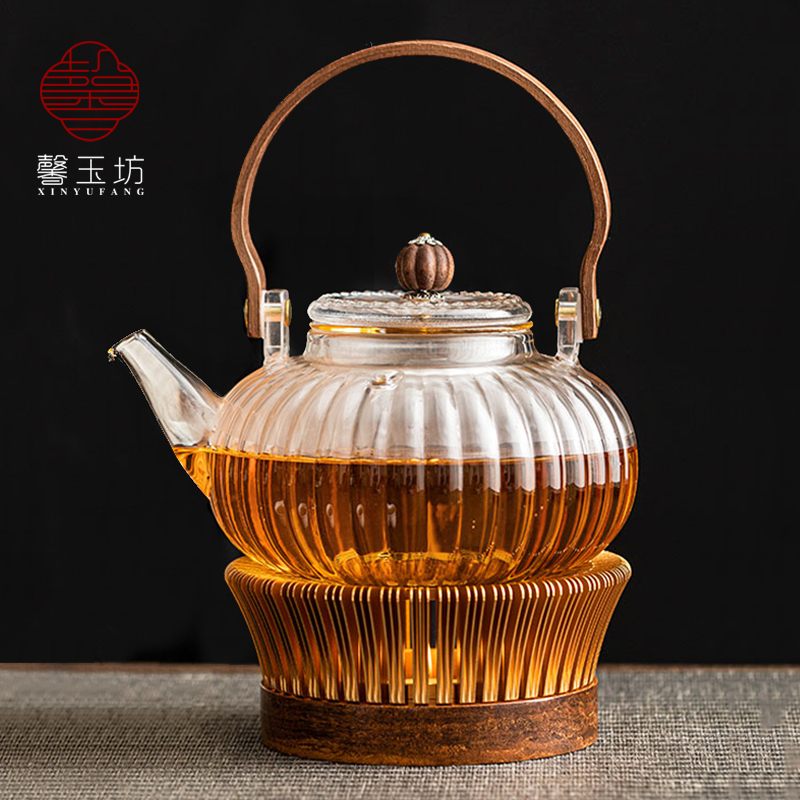 馨玉坊玉兰重竹合金温茶器大号