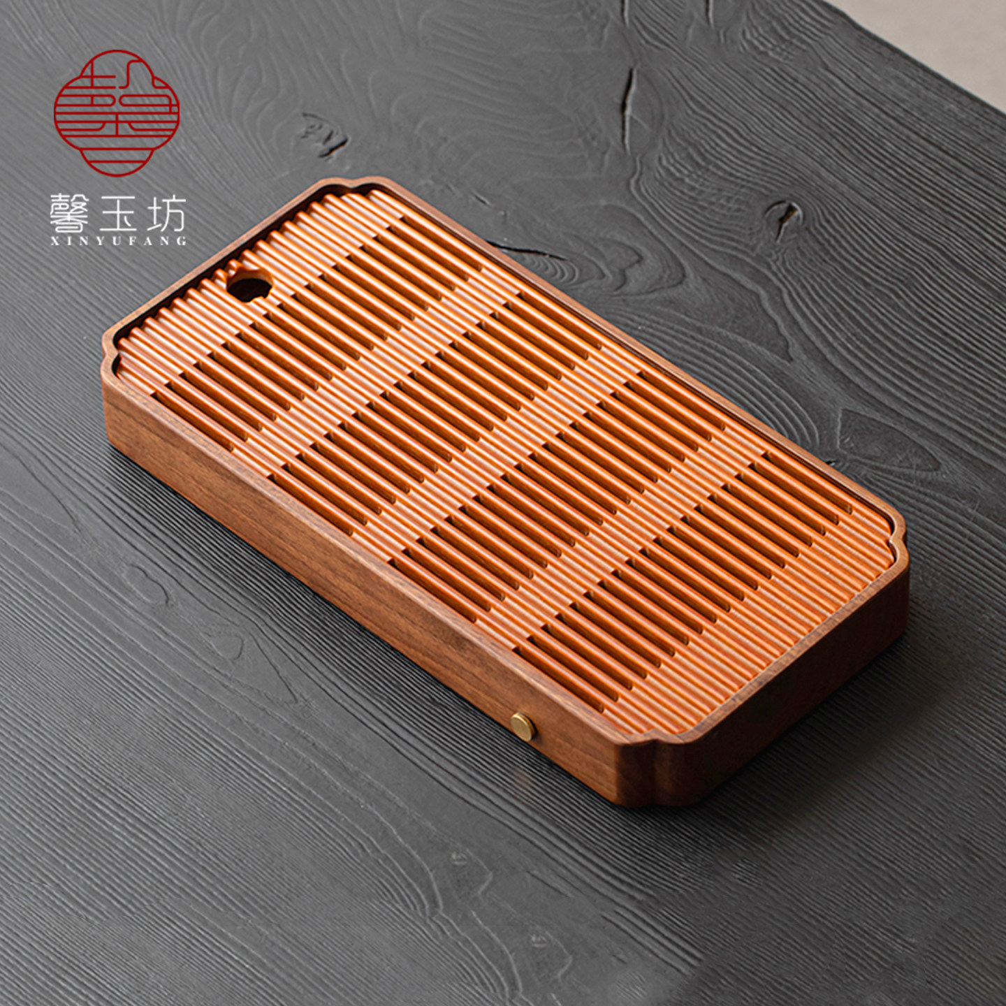 胡桃木花边长方茶盘家用蓄排两用泡茶台轻奢木质干泡盘功夫茶海,餐饮具,茶盘,淘宝优惠券,粉丝福利购,淘宝优惠卷