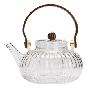 耐热花瓣玻璃煮茶壶家用花茶提梁壶电陶炉专用围炉煮茶器过滤泡茶