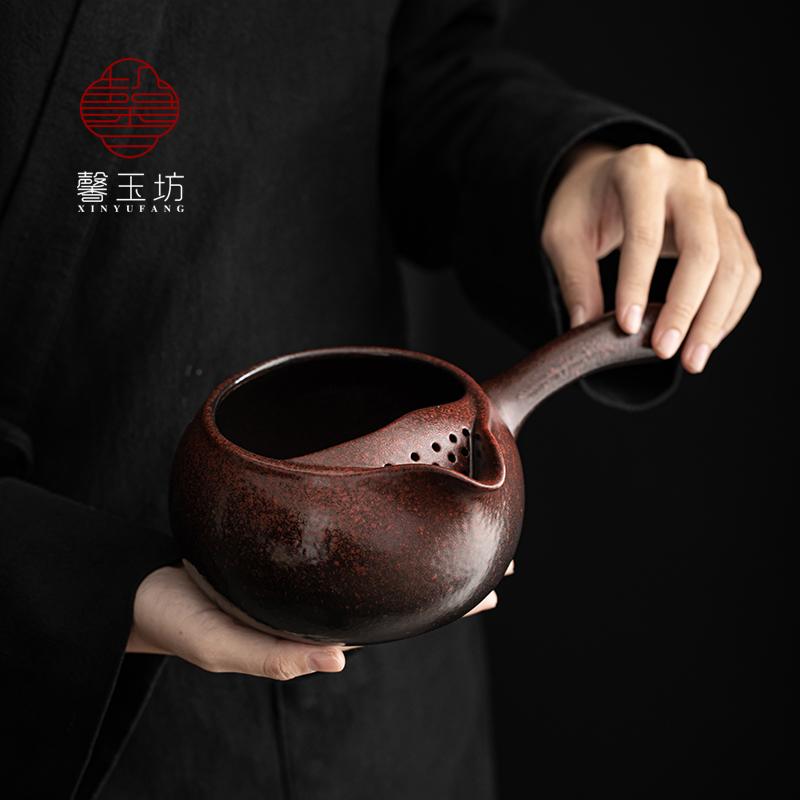 罐罐茶侧把壶带过滤围炉煮茶器覆古煮茶壶煮奶茶陶壶烤茶炭炉泡茶