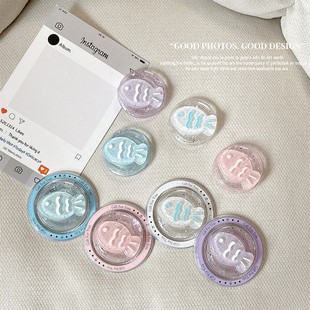 立体闪粉鲷鱼烧手机气囊支架磁吸可伸缩背贴便携式桌面看追剧支架