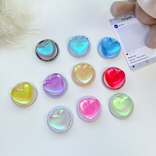 镭射爱心立体气囊支架磁吸粘贴珍珠高级感指环网红女礼品