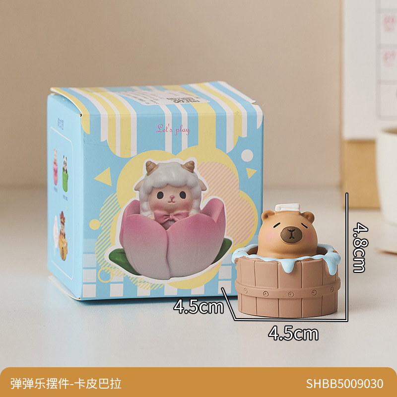 thumbnail for Capybara healing stress-relief desktop ornament, office workstation, mood stabilizer, birthday gift for women