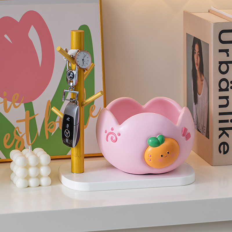 可爱小熊玄关钥匙收纳装饰摆件