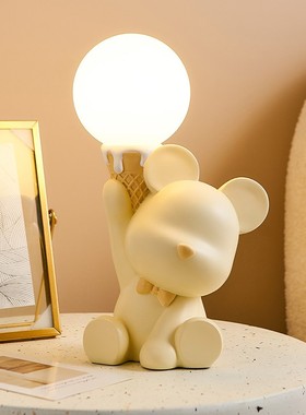 可爱小熊床头台灯少女心摆件