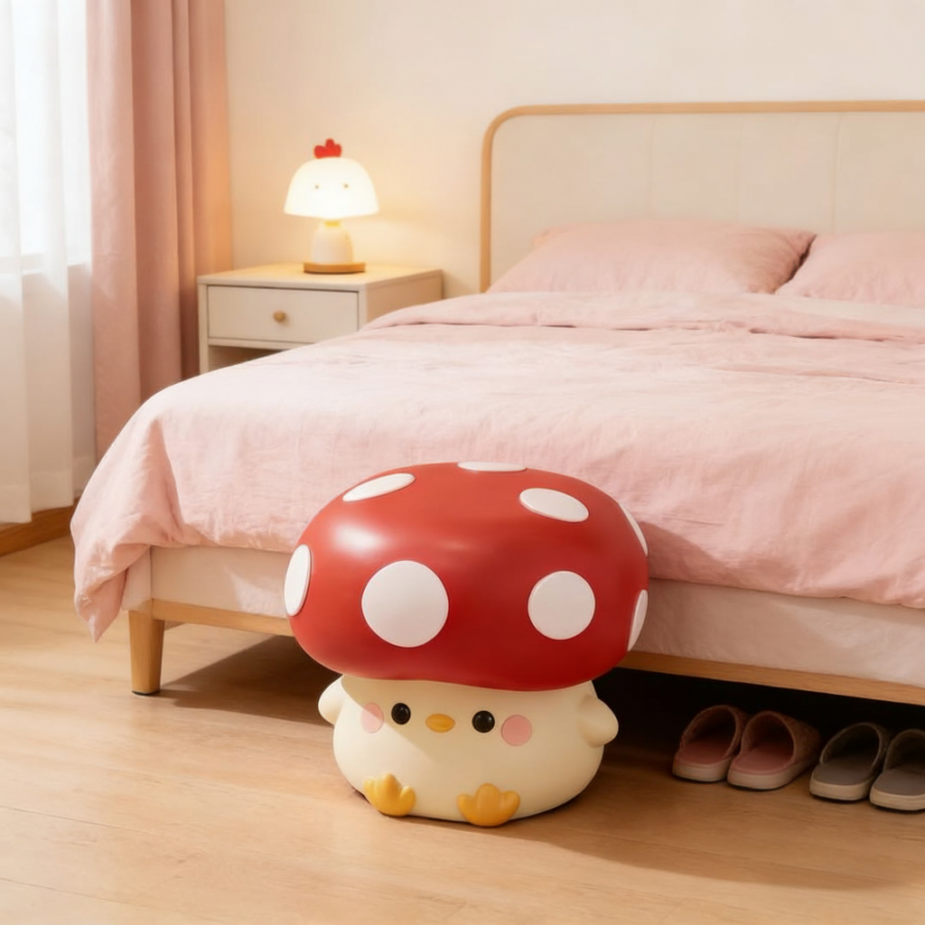 2025新款卡通可爱蘑菇造型凳子迷你小凳儿童坐凳,住宅家具,卡通凳/异形凳,淘宝优惠券,粉丝福利购,淘宝优惠卷