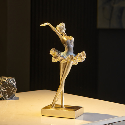 芭蕾舞女孩摆件客厅艺术轻奢高档高级感小众电视柜酒柜家居装饰品