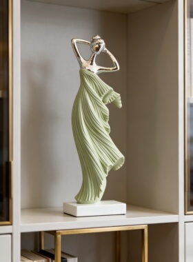 小众设计师绿色抽象树脂摆件