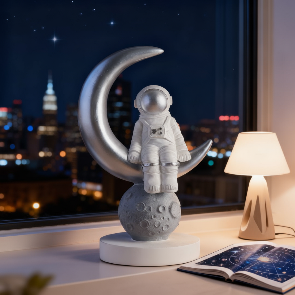 3D打印宇航员月亮摆件