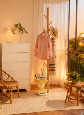 2025新款实木落地衣帽架设计师款