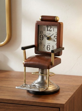 复古理发椅造型轻奢桌面摆件