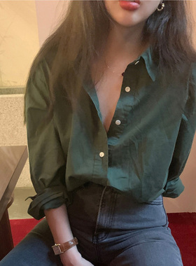 2026春季衬衫女设计感小众新款韩版复古长袖百搭宽松休闲港味衬衣