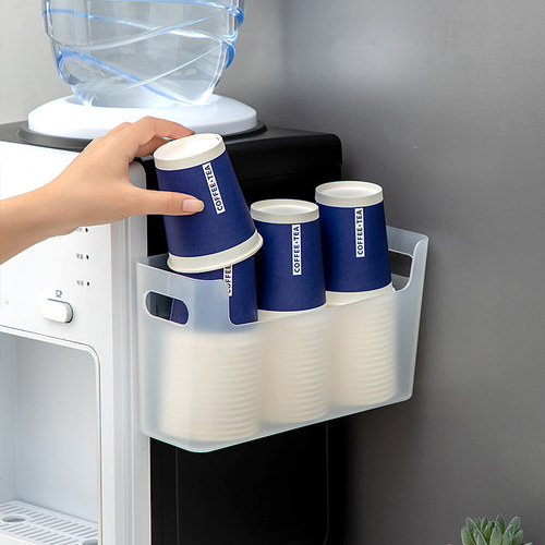 一次性杯子取杯器纸杯架取杯架饮水机杯子架免打孔壁挂收纳置物架
