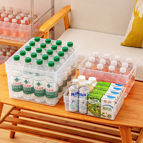 矿泉水收纳箱车载尾箱储物筐汽车后备箱露营饮料零食工具收纳盒