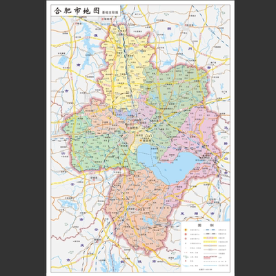 安徽合肥市地图电子版高清定制市县街道区域水系交通素材设计文件